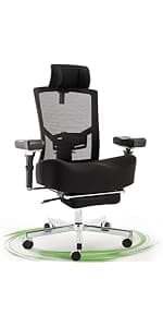 Big and Tall Office Chair 700lbs with Ergonomic W Wide Thick Seat Cushion, Oversized Mesh Desk Chair with Adjustable Lumbar Support, Computer Chair with Upgraded 4D Armrests
