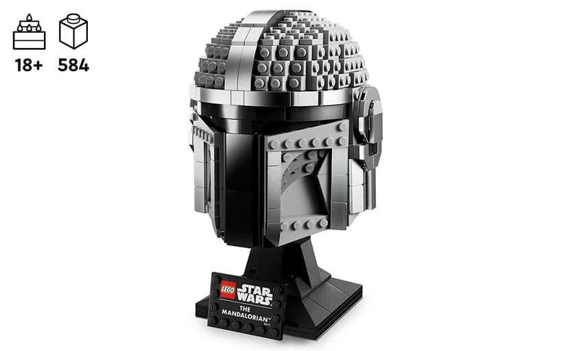 LEGO Star Wars The Mandalorian Helmet 75328 Buildable Model Kit, Display Collectible Decoration Set for Adults, Men, Women, Mom, Dad, Collectible Gift Idea