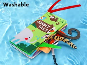 Crinkle Cloth Book Toy for Baby 0-3-6-12-18 Months, Early Development Stroller Soft Toy, Newborn Shower Gift for Boy Girl beiens Baby Books Toys, Tummy Time Touch and Feel Sensory Toys for Infant B07TXYC6WD