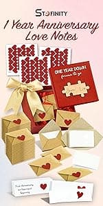 1 Year Anniversary Boyfriend Gifts - One Year Anniversary Dating Gifts For Her Girlfriend, First Paper Anniversary For Him Men, 1 Year Anniversary Scrapbook, 1st Anniversary Wedding Gift