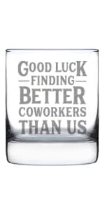 Good Luck Finding Better Friends Than Us - Stemless Wine Glass - Funny Farewell Gift For Best Friend Moving Away - Large 17 Oz Glasses