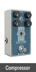 Donner Compressor Guitar Pedal, Lax Comp Compressor Pedal for Electric Guitar and Bass, Classic Peak Limiter Style Compressor with 2 Band EQ Boost Effect Pure Analog True Bypass