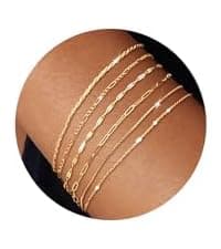 Freekiss Gold Pendant Necklace for Women, Dainty Diamond Necklaces for Women Simple 14K Gold Plated Paperclip Choker Necklaces Cute Minimalist Open Oval Necklaces Gold Jewelry for Women Gifts