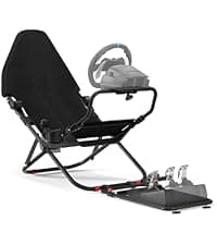 RACGTING Racing Simulator Cockpit for G920 G29 G923, Foldable Racing Simulator for Thrustmaster T248X T248 T300 T150 458 TX Xbox PS5 PS4 PC (Black)