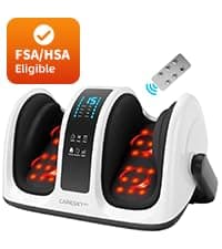 CARESKY® Shiatsu Foot Massager with Heat and Remote-FSA Eligible HSA Electric Deep Kneading Foot Massager for Neuropathy, Plantar Fasciitis, Massage Feet/Leg/Calf/Ankle, Gifts for Women and Men B0D83GDVG8