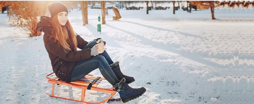 Ablanczoom Womens Winter Snow Boots With Warm Fur Lining Comfortable Booties Non Slip Waterproof Outdoor Shoes