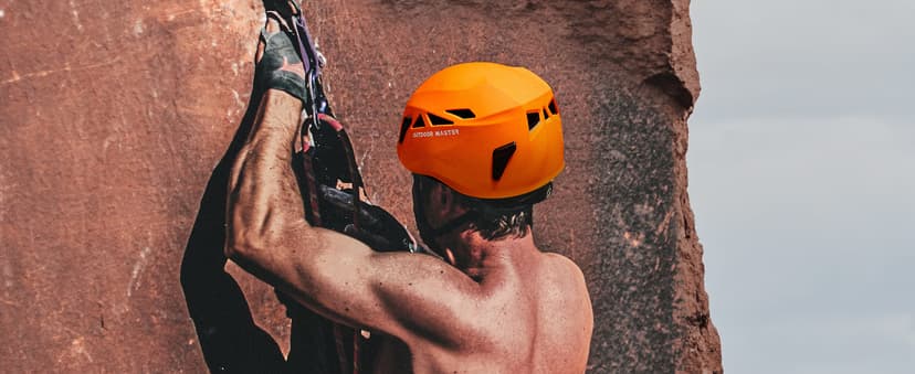 OutdoorMaster Climbing Helmet Rock Rescue Helmet Adjustable Lightweight Mountaineering Hiking Caving Helmet Adults Work Safety Helmet