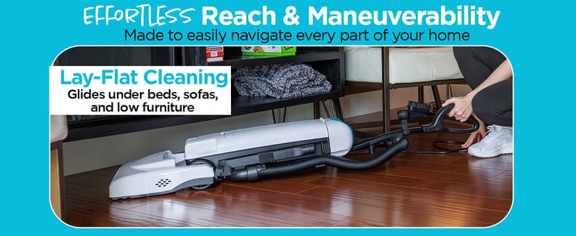 Simplicity Vacuums Premium Allergy Upright Vacuum Cleaner – Multi-Surface Bagged Vacuum Cleaner for Home with Charcoal HEPA Filter Media, Powerful Pet Hair Pickup, Brushroll Activation Switch, S26