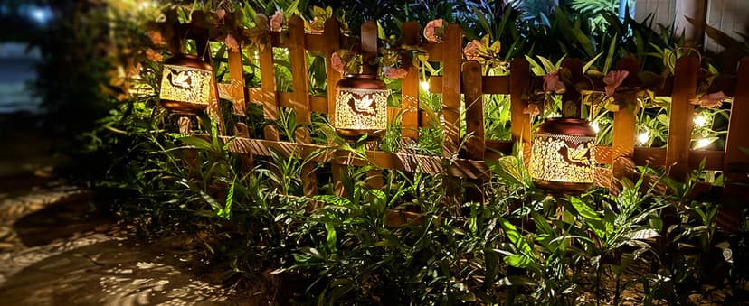 Christmas Gifts for Women Hummingbird Solar Lanterns Outdoor Waterproof Hanging Solar Lights Hummingbird Gifts Metal Bird Decorative LED Lanterns for Yard, Patio, Lawn, Pathway, Garden Decor