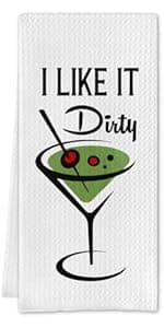 Christmas Wine Kitchen Towels - Hand, Dish, and Tea Towels for Wine Lovers - Funny Gift for Women - 16 X 24