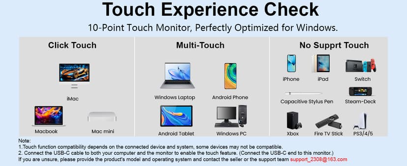 Touchscreen Monitor 2K 27 Inch IPS Gaming 100Hz, 10-Point Touch QHD 2560x1440 PC Display, HDMI VGA USBC Computer Monitor, Built-in Speakers, White