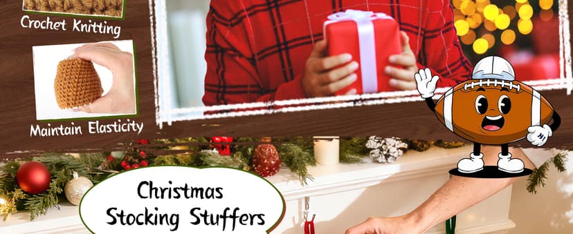 Dad Gifts from Daughter Son Wife, Positive Handmade Crochet Dad Birthday Gift, Funny Cute Small Gifts for Dads, I Love You Girl Papa Gift Idea, Unique Doll for Step-Dads Football