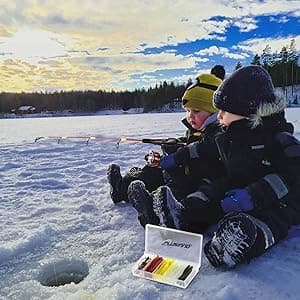 PLUSINNO Ice Fishing Rod, Ultralight and Sensitive Ice Fishing Rod and Reel Combo, 26"/27"/28" for Trout, Walleye, Perch, Panfish Bluegill Crappie