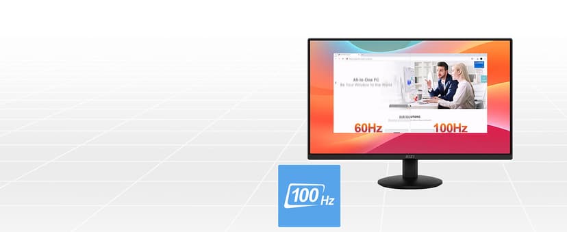 msi PRO MP242LE 24-inch IPS 1920 x 1080 (FHD) Computer Office Monitor, 100Hz, Adaptive Sync, HDMI, DisplayPort, Tilt, 4-Side Slim Bezel 1ms, Black