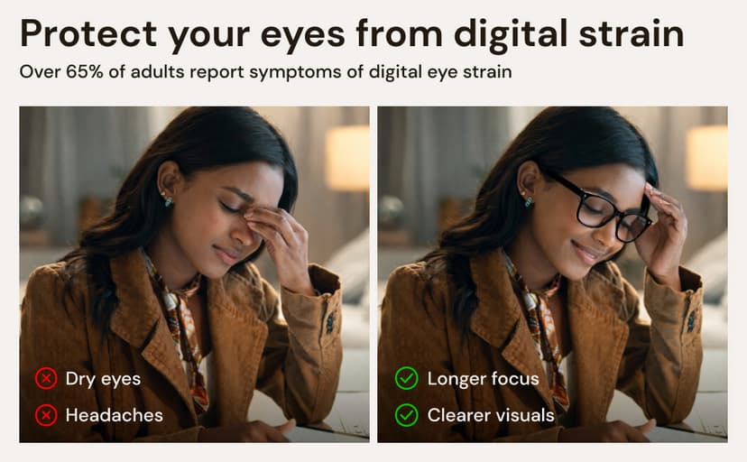 Gaoye Stylish Blue Light Glasses for Woman - Computer Glasses for Blue Light Blocking - Lightweight Frames - 3 pack