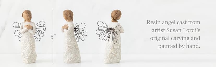 Willow Tree Remembrance Angel (Lighter Skin), Memories…Hold Each one Safely in Your Heart, A Gift to Express Sympathy, Comfort, Remembrance and Healing, Sculpted Hand-Painted Figurine