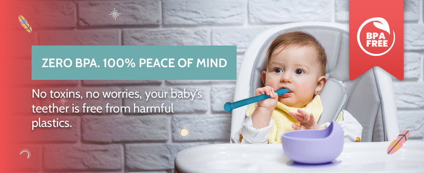 Bebecan Teething Sticks for Babies 36+ Months – Super Soft Silicone Teething Aids, Infant Oral Soothing Relief Back Molars, Multicolor 6-Pack