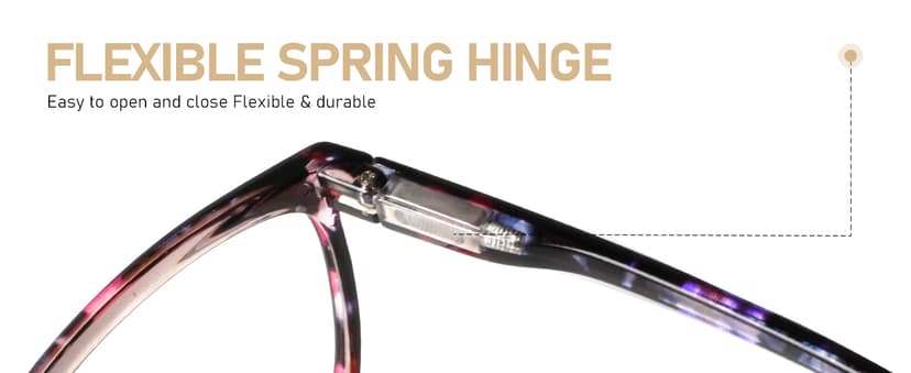 SIGVAN Ladies Reading Glasses Blue Light Blocking Spring Hinge Fashion Pattern Print Eyeglasses for Women