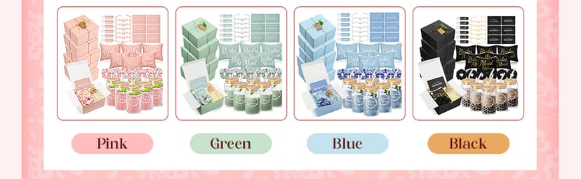 54 Pcs Bridesmaid Proposal Gifts, Maid of Honor Gift Include Wedding Gift Box Makeup Bag Invited Card Glass Cup Lip Balm Scrunchie Bracelet for Bridal Shower Bachelorette Party(Green)
