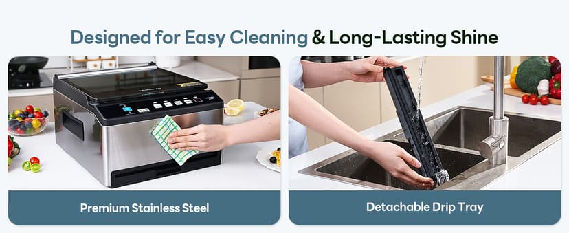 DualCore CVS101 Chamber Vacuum Sealer for Liquids & Sous Vide, 6L Dual Vacuum Zones & Extra-Wide Bag Clamp, 230W Dual-Core Dry Pump x4, Commercial-Grade Food Packaging Machine for Home Use