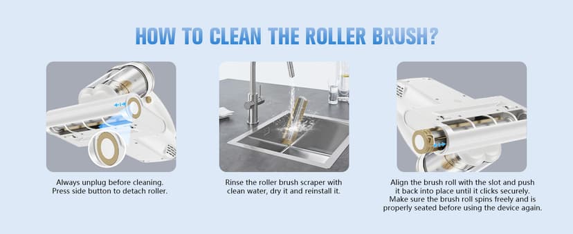 Bed Vacuum Cleaner Mattress Vacuum Cleaner,16Kpa Powerful Handheld Vacuums with UV-C Light & Double Dust Cup & High Heating & Ultrasonic & Anion for Bed Sofa