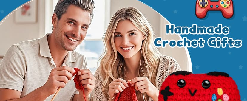 Busy Gaming Life Crochet Game Controller Husband Gift for Christmas Fathers Day Birthday, Best Husband Ever Gifts for Wedding Anniversary from Wife, Christmas Stocking Stuffers