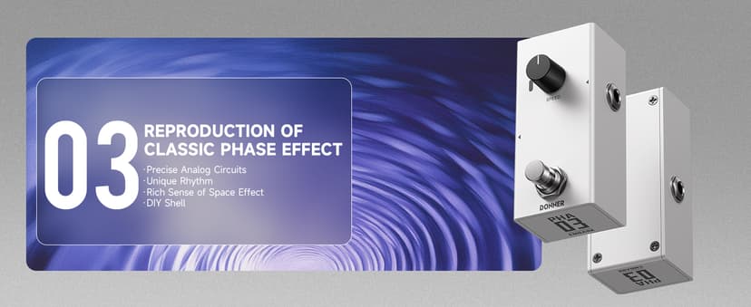 Donner Compressor Pedal for Electric Guitar, DIY Shell, Analog True Bypass Effects Pedal, Vintage Warmth & Studio-Grade Clarity(EMBARK 08)