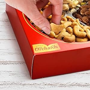 Nuts gift Basket of Cravings Gourmet Nuts Collection, Premium Mixed Nut Gift Box, 4 Sectional.