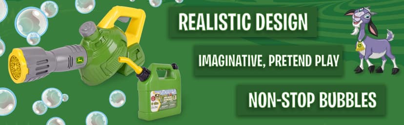 John Deere Bubble Leaf Blower - 24 oz Refill, Bubble Machine - Ages 3+ B0CQTNXSWZ