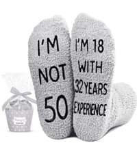 HAPPYPOP 50th Birthday Gifts Ideas - Socks for Turning 50 Year Old Friends Him Her Women Man