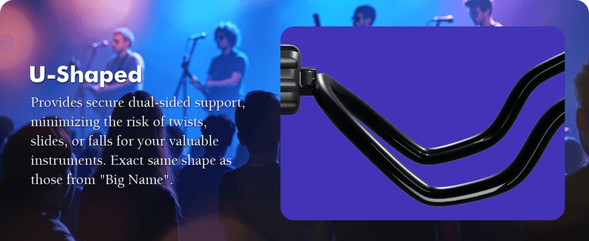 ClefArc Guitar Wall Mount - U-Shape Hardwood Guitar Hanger, Black Walnut Stand Wall Hangers, Pick Holders, Guitar Gifts for Guitarists, Guitar Accessories, with 6 Assorted Guitar Picks