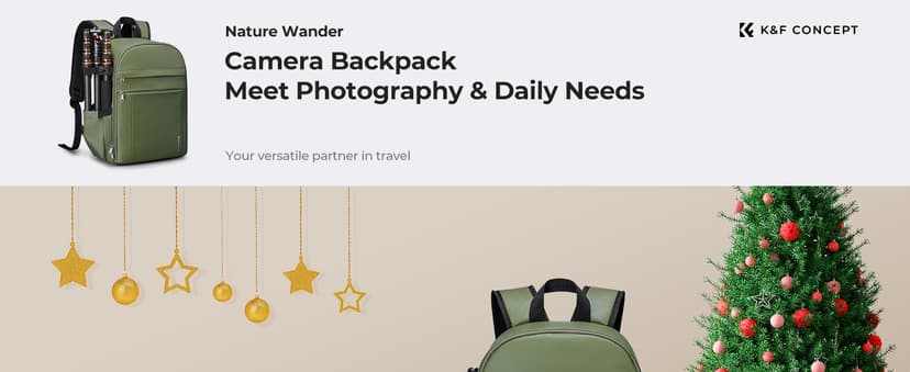 K&F CONCEPT Camera Bag Backpack, Professional DSLR/SLR/Mirrorless Camera Backpack, Photography Camera Case with Tripod Holder & Rain Cover Compatible with Canon/Sony/Nikon/FUJIFILM