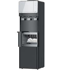 IKT Hot and Cold Water Cooler Built in Ice Maker Bottom Loading 5 Gallon, Bullet Ice 22lbs Per Day, LED Display, for Home or Office Black