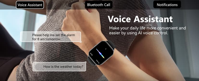 Health Smart Watches for Men Women - 1.87'' Large Display Fitness Trackers Watch with Heart Rate, Blood Pressure, Blood Oxygen, Sleep & Stress Track, 110+ Sports Modes, IP68 Waterproof Watch,Black