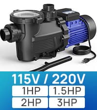 Aquastrong In/Above Ground Pool Pump High Flow Self Primming Swimming Pool Pump,Deep Blue