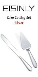 Cake Cutting Set for Wedding, Elegant Cake Knife and Server Set with Thickened Stainless Steel Rounded Edges, Cake Cutter Pie Spatula for Birthday Anniversary Christmas, 2 Pcs, Gold