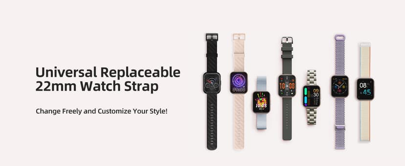 Parsonver Parsonver Smart Watch, 5ATM Waterproof Swimming Watch, Fitness Activity Tracker with 110+ Sports Modes, Heart Rate/Sleep/SpO2/Calories Monitor, Pedometer, Fitness Watch for Android & iPhone, Rose Gold