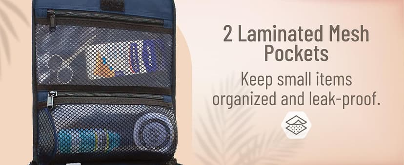 D&D Hanging Travel Toiletry Bag for Men and Women – Large Cosmetics, Makeup and Toiletries Organizer Kit with 10 Compartments, YKK Zippers, XXL Metal Swivel Hook, Water-Resistant Nylon