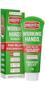 O'Keeffe's Working Hands Hand Cream for Extreme Dryness - 3.4 oz Jar (1 Pack) - Repairing Skincare for Cracked, Dry Hands