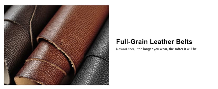 KEECOW Men's 100% Italian Cow Leather Belt Men With Anti-Scratch Buckle,Packed in a Box