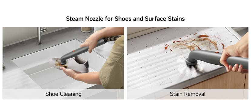 uwant Portable Carpet Cleaner with Steam& Heating System 18Kpa Powerful Suction Carpet Cleaner with 4 Cleaning Tools& Solution 2 in 1 Upholstery Cleaner Steam Cleaner for Pets, Car