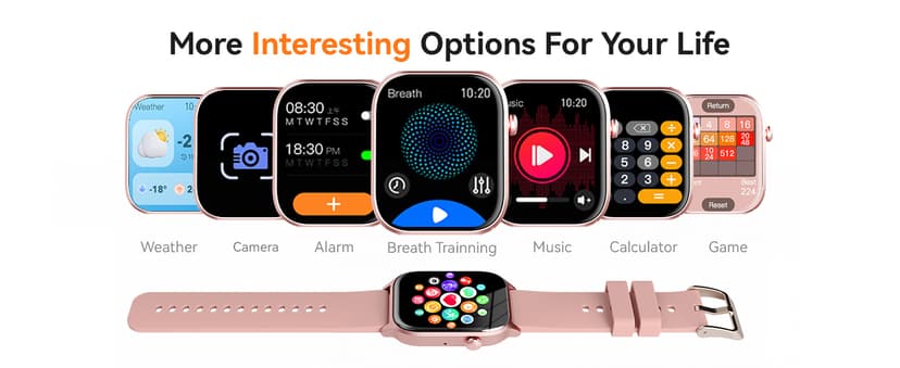 Smart Watches for Women Men, Fitness Tracker Watch with 110 Sports Modes, Step Counter/Sleep Monitor/Pedometer, IP68 Waterproof, Bluetooth Call & Music Control Smartwatch for iPhone/Android