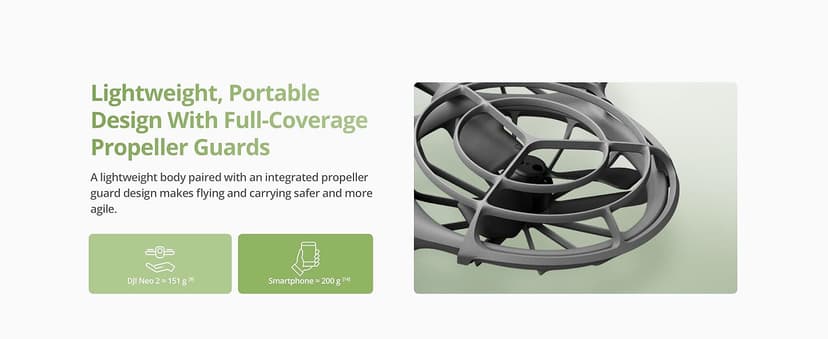 DJI Neo 2 (Drone Only), Lightweight & Foldable 4K Drone With Camera, Palm Takeoff & Landing, Gesture Control, ActiveTrack, Omnidirectional Obstacle Sensing