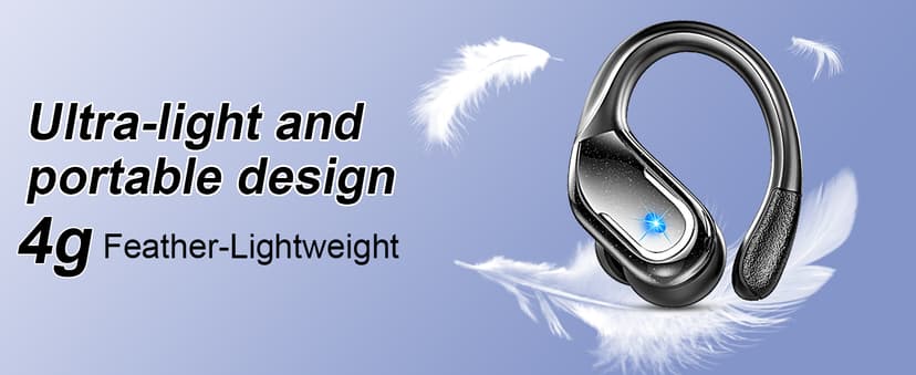 Wireless Earbuds, Sport Bluetooth 5.4 Headphones 2026 New Bluetooth Earbuds with 75Hrs Stereo, 4 ENC Mic, Noise Canceling Over-Ear Buds with Earhooks, IP7 Waterproof Earphones for Workout/Running/Gym