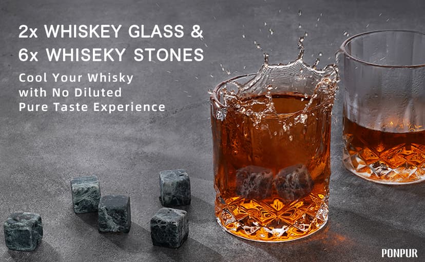 PONPUR Gifts for Grandpa Papa, Whiskey Decanter Set for Grandfather, Unique Grandpa Birthday Gift from Granddaughter Grandson, Best Christmas Retirement Presents for Whisky Scotch Bourbon Lovers