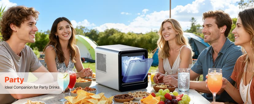 VEVOR Countertop Ice Maker, 33 lbs per Day, Self-Cleaning Portable Machine with Scoop, Drawer-Style Ice Access, Nugget Ice-Making Machine with Chewable ICES for Home, Kitchen, Office, Bar & Party