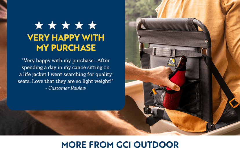 GCI Outdoor SitBacker Adjustable Canoe Seat with Back Support