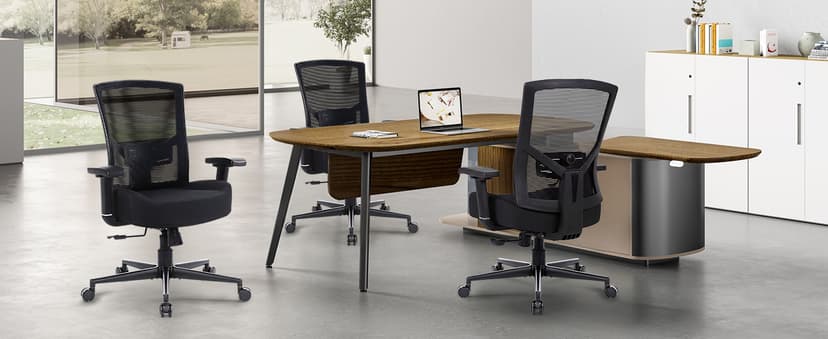 600lbs Big and Tall Office Chair with Adjustable Lumbar Support,Ergonomic Heavy Duty Office Chair for Heavy People,Mesh Desk Chair with Wide Seat for Home