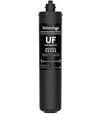 Waterdrop 15UC-UF 0.01 μm Inline Water Filter for Refrigerator, 2 Years, In Line Water Filter for Icemaker, Ideal for Ice Maker, RV, Refrigerator, 1/4 inch Direct Connect, NSF/ANSI 42 Certified