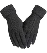 Achiou Winter Gloves, Glove for Men Women, Upgraded Touch Screen Texting Warm Running with Thermal Soft Knit Lining